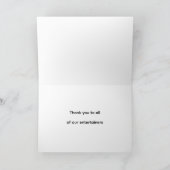 Band members entertainer's appreciation カード (内部)