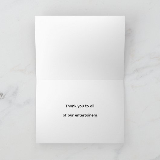 Band members entertainer's appreciation カード (内部)