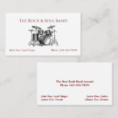 Band Musician Music Teacher Business Card 名刺 (正面/裏面)