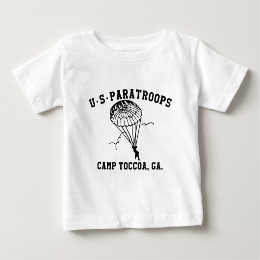 Band of Brothers Currahee US Paratrooper Toccoa ベビーTシャツ (正面)