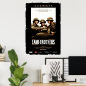 Band of Brothers movie poster featuring soldiers r ポスター (ホームオフィス)