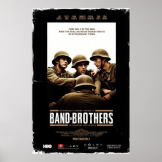 Band of Brothers movie poster featuring soldiers r ポスター