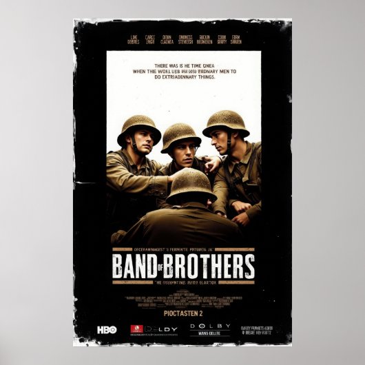 Band of Brothers movie poster featuring soldiers r ポスター (正面)