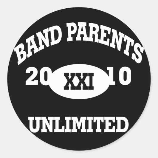 Band Parents Unlimited 2010 ラウンドシール (正面)
