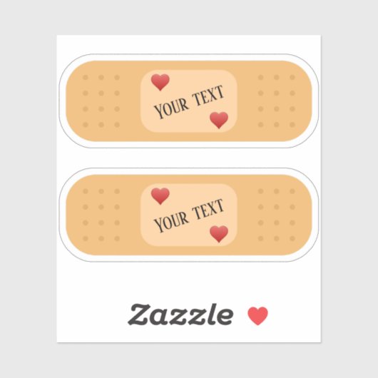 Bandaidパッチプラスターのパーソナライズ可能な文字ステッカー シール (シート)