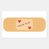 Bandaid patch plaster personalizable text Sticker 長方形シール (正面)