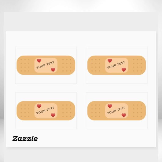 Bandaid patch plaster personalizable text Sticker 長方形シール