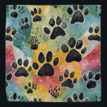 Bandana for your Pet バンダナ<br><div class="desc">新し与えいバンダナ、抽象芸術の手のプリントを持つペットの愛</div>