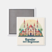 Bandar Seri Begawan With Red Domes マグネット (正面/裏面)