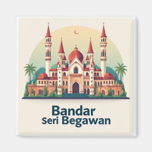 Bandar Seri Begawan With Red Domes マグネット (正面)