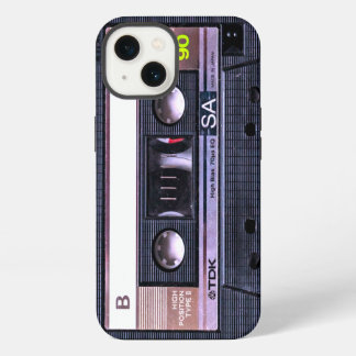Bande de cassette noire iPhone 13ケース