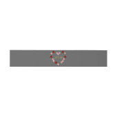 Bandeau d'invitation gris avec couronne de fleurs 招待状ベリーバンド (フラット)
