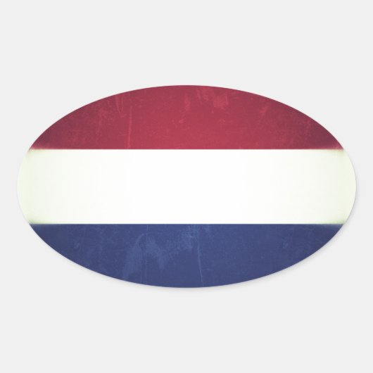 Bandeira da Holanda 楕円形シール (正面)