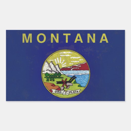Bandeira de Montana 長方形シール (正面)