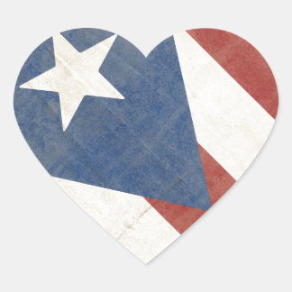 Bandeira de Porto Rico ハートシール