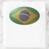 Bandeira do Brasil Metalizada 楕円形シール (バッグ)