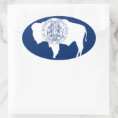 Bandeira do Wyoming 楕円形シール (バッグ)