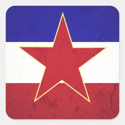 Bandeira Iugoslávia スクエアシール (正面)