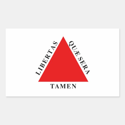 Bandeira Minas Gerais Brasil 長方形シール (正面)