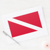 Bandeira para Mergulho 長方形シール (封筒)