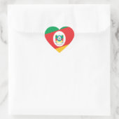 Bandeira Rio Grande do Sul Brasil ハートシール (バッグ)