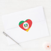Bandeira Rio Grande do Sul Brasil ハートシール (封筒)