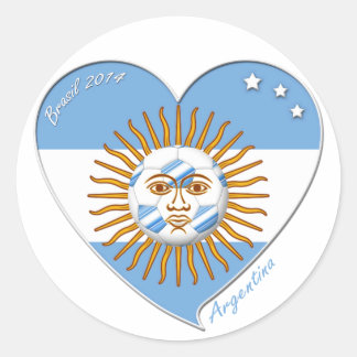 Bandera de ARGENTINA FÚTBOL nacional sol de mayo ラウンドシール