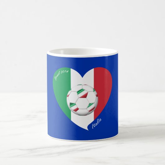 Bandera de ITALIA FÚTBOL y equipos nacionales 2014 コーヒーマグカップ (中央)