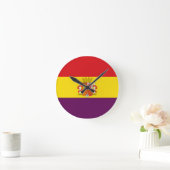 Bandera de la Republicaa Espanolaa ラウンド壁時計 (ホーム)