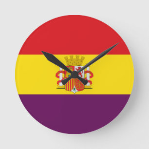 Bandera de la Republicaa Espanolaa ラウンド壁時計