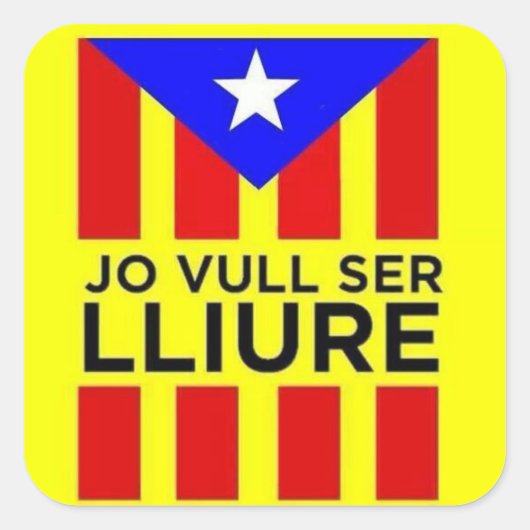 Bandera Estelada Catalana スクエアシール (正面)