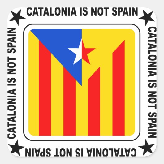 Bandera Estelada Catalana スクエアシール (正面)