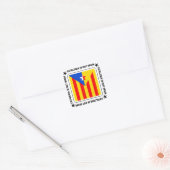 Bandera Estelada Catalana スクエアシール (封筒)