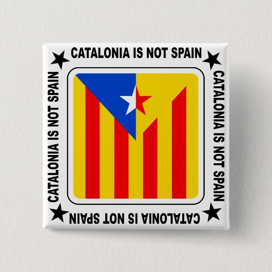 Bandera estelada Catalana 缶バッジ (正面)