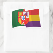 Bandera República Ibérica 長方形シール (バッグ)