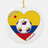 Bandera y equipo nacional de COLOMBIA FÚTBOL 2014 セラミックオーナメント (裏面)