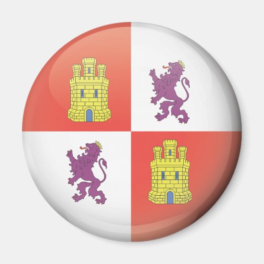 Bandera y escudo de Castilla y León マグネット (正面)