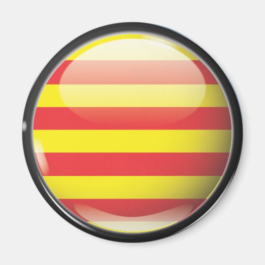 Bandera y escudo de Cataluña マグネット (正面)
