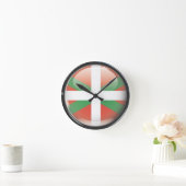 Bandera y escudo de Euskadi ラウンド壁時計 (ホーム)
