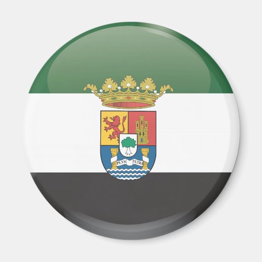 Bandera y escudo de Extremadura マグネット (正面)