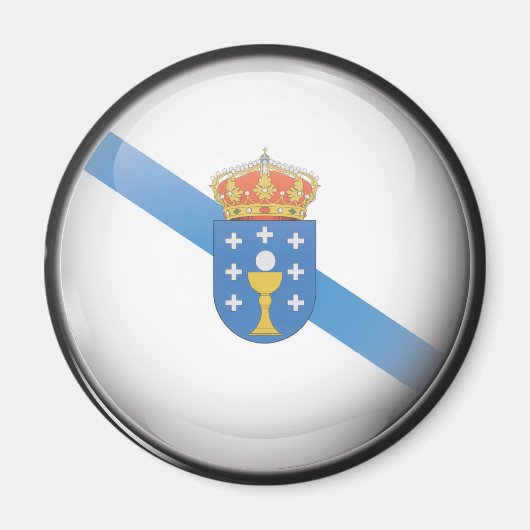 Bandera y escudo de Galicia マグネット (正面)