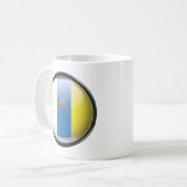 Bandera y escudo de Islas Canarias コーヒーマグカップ (正面左)