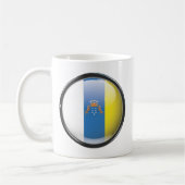 Bandera y escudo de Islas Canarias コーヒーマグカップ (左)