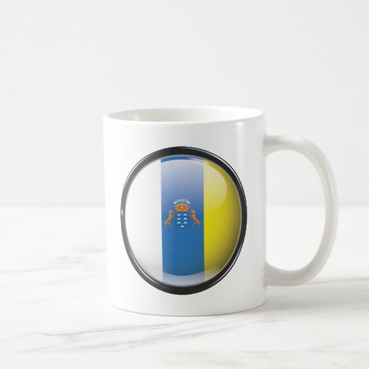 Bandera y escudo de Islas Canarias コーヒーマグカップ (右)