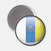 Bandera y escudo de Islas Canarias マグネット (正面/裏面)