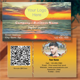 Banderas Bay Sunset 1738 QR Code 名刺