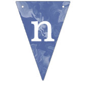 Banderines efecto marmolado azul "Congratulations" バンティングフラッグ (第3の旗)