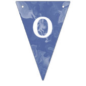 Banderines efecto marmolado azul "Congratulations" バンティングフラッグ (第2の旗)