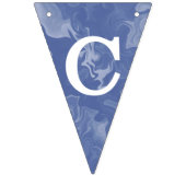 Banderines efecto marmolado azul "Congratulations" バンティングフラッグ (第1の旗)