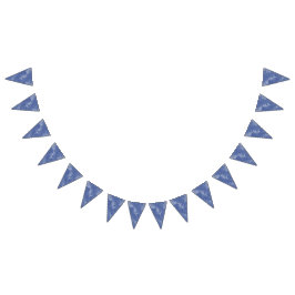 Banderines effecto marmolado azul バンティングフラッグ